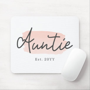 Minimalistisch Tante Baby Pink Pinselstrich Pinsel Mousepad