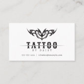 Minimalistisch Tattoo Artist QR Code Social Media Visitenkarte (Vorderseite)
