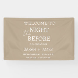 Minimalistisch Taupe die Nacht vor der Begrüßung Banner