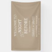 Minimalistisch Taupe die Nacht vor der Begrüßung Banner (Vertikal)