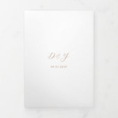 Minimalistisch Taupe Moderne Hochzeit Dreifach Gefaltete Einladung (Cover)