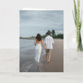 Minimalistisch Taupe Moderne Hochzeit Einladung (Rückseite)