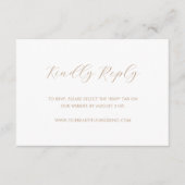 Minimalistisch Taupe Moderne Hochzeit RSVP Karte (Vorderseite)