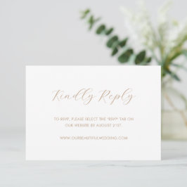 Minimalistisch Taupe Moderne Hochzeit RSVP Karte