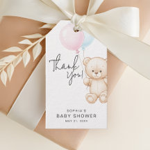 Minimalistisch Teddy Bear Baby Dusche Danke für Ih