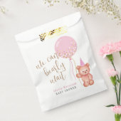 Minimalistisch Teddy Bear Pink Balloon Babydusche Geschenktütchen (Versiegelt)