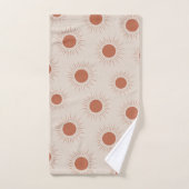 Minimalistisch Terracotta Abstrakt Boho Badhandtuch Set (Handtuch)