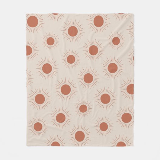 Minimalistisch Terracotta Abstrakt Boho Fleecedecke (Vorderseite)