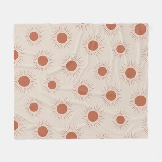 Minimalistisch Terracotta Abstrakt Boho Fleecedecke (Vorderseite (Horizontal))