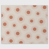 Minimalistisch Terracotta Abstrakt Boho Geschenkpapier (Flach)