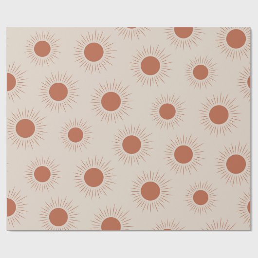 Minimalistisch Terracotta Abstrakt Boho Geschenkpapier (Flach)