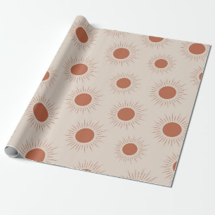 Minimalistisch Terracotta Abstrakt Boho Geschenkpapier