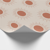 Minimalistisch Terracotta Abstrakt Boho Geschenkpapier (Ecke)