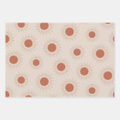 Minimalistisch Terracotta Abstrakt Boho Geschenkpapier Set (Vorderseite)