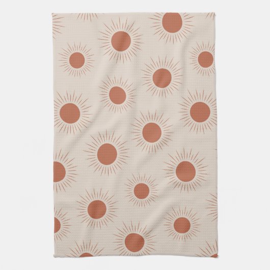 Minimalistisch Terracotta Abstrakt Boho Geschirrtuch (Vertikal)