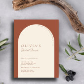 Minimalistisch Terracotta Arch Foto Brautparty Einladung