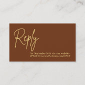 Minimalistisch Terracotta Bohemisch Save the Date  Begleitkarte (Vorderseite)