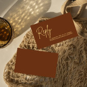 Minimalistisch Terracotta Bohemisch Save the Date Begleitkarte