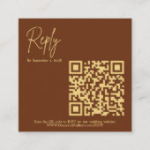 Minimalistisch Terracotta Bohemisch Save the Date  Begleitkarte (Vorderseite)