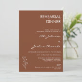 Minimalistisch Terracotta Bohemische Probe Abendes Einladung (Stehend Vorderseite)