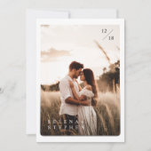 Minimalistisch Terracotta Boho Foto Wedding Einladung (Vorderseite)