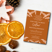 Minimalistisch Terracotta Boho Hochzeit Einladung