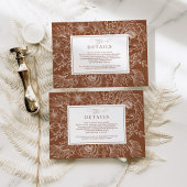 Minimalistisch Terracotta Botanische Hochzeiten De Begleitkarte