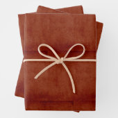 Minimalistisch Terracotta Brown Solid Texture Eleg Geschenkpapier Set (Beispiel)