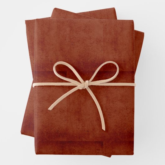 Minimalistisch Terracotta Brown Solid Texture Eleg Geschenkpapier Set (Beispiel)