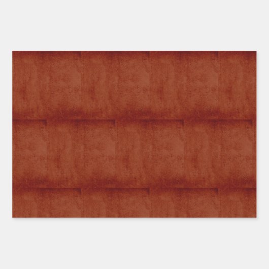Minimalistisch Terracotta Brown Solid Texture Eleg Geschenkpapier Set (Vorderseite)