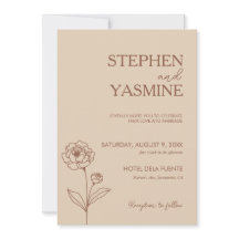 Minimalistisch Terracotta Burnt Orange Boho Weddin