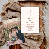 Minimalistisch Terracotta Burnt Orange Boho Weddin Einladung