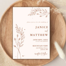 Minimalistisch Terracotta Burnt Orange Boho Weddin