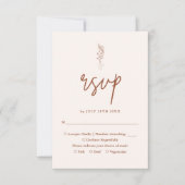 Minimalistisch Terracotta Burnt Orange Boho Weddin RSVP Karte (Vorderseite)