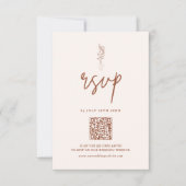 Minimalistisch Terracotta Burnt Orange Boho Weddin RSVP Karte (Vorderseite)