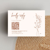 Minimalistisch Terracotta Burnt Orange Boho Weddin RSVP Karte