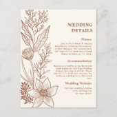 Minimalistisch Terracotta Burnt Orange Wedding Det Begleitkarte (Vorderseite)