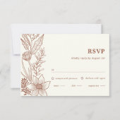 Minimalistisch Terracotta Burnt Orange Wedding RSV RSVP Karte (Vorderseite)