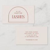 Minimalistisch Terracotta & Cream Arte Schöne Wein Visitenkarte (Vorne/Hinten)