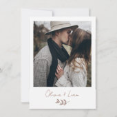 Minimalistisch Terracotta Fern Bohemische Hochzeit Einladung (Rückseite)