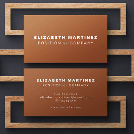 Minimalistisch Terracotta Moderne Berufliche Custo Visitenkarte