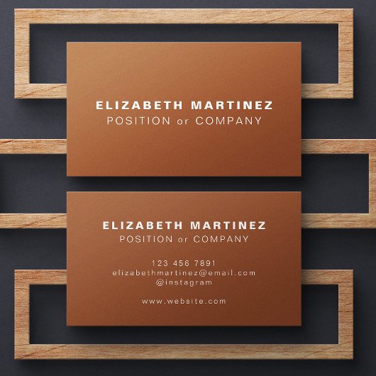 Minimalistisch Terracotta Moderne Berufliche Custo Visitenkarte