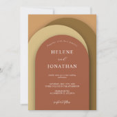 Minimalistisch Terracotta Moderne QR-Hochzeit Einladung (Vorderseite)