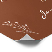 Minimalistisch Terracotta Motif Begrüßung Poster (Ecke)