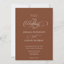Minimalistisch Terracotta | Whimsical Script Weddi