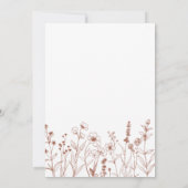 Minimalistisch Terracotta Wildblume Brautparty Einladung (Rückseite)