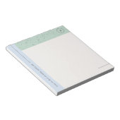 Minimalistisch Terrazzo Monogram Notepad - Blau Notizblock (angewinkelt)