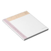 Minimalistisch Terrazzo Monogram Notepad - Lila Notizblock (angewinkelt)