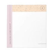 Minimalistisch Terrazzo Monogram Notepad - Lila Notizblock (Vorderseite)