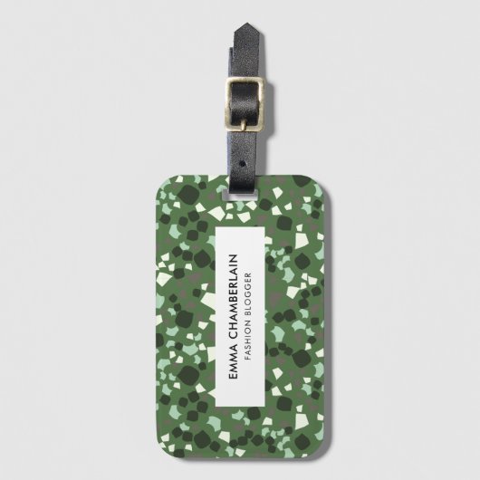 Minimalistisch Terrazzo Print Modern Custom Luggag Gepäckanhänger (Vorderseite Vertikal)